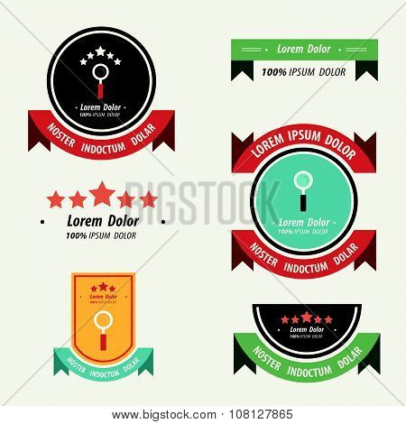 Magnifying Glass Label And Ribbon