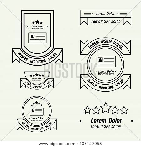 Card Label And Ribbon Line Style