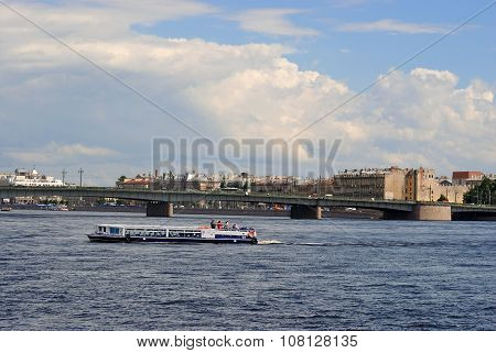 Pleasure boat on the Neva.