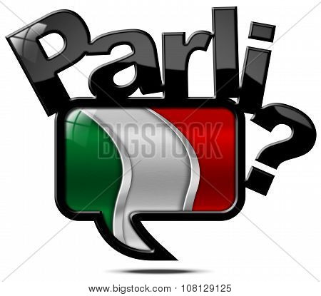Parli Italiano - Speech Bubble