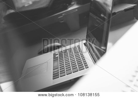 metallic laptop computer