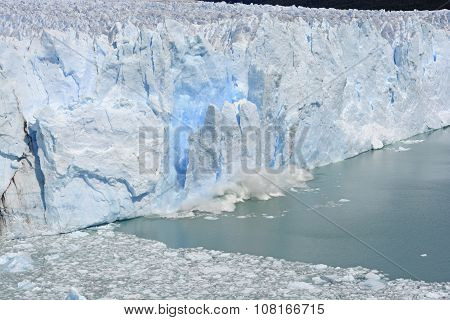 Ice Calving Off Of Glacier
