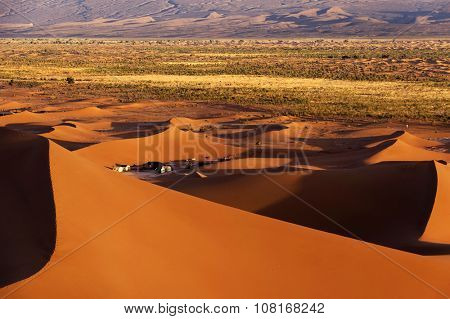Sunrise light in Sahara Desert, Africa