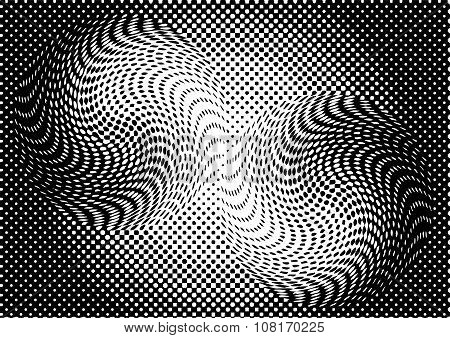 Optical Illusion Monochrome Abstract Background
