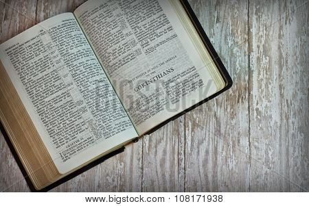 Bible Opened To The Book Of Corinthians