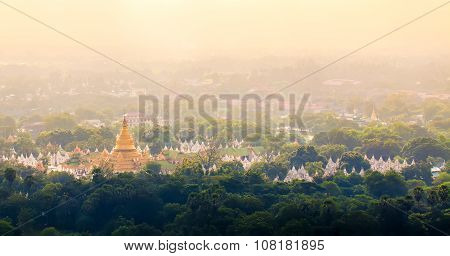 Kuthodaw Pagoda Is The World's Biggest Book (stone Library). Mandalay, Myanmar.