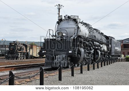 Diesel Locomotive at Steamtown National Historic Site in Scranton, Pennsylvania