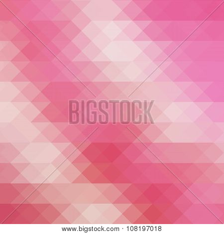 Pink beige crimson triangular polygon background