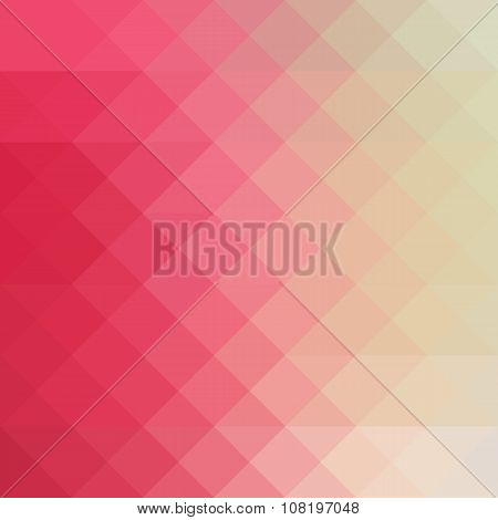 Pink beige cream triangular polygon background
