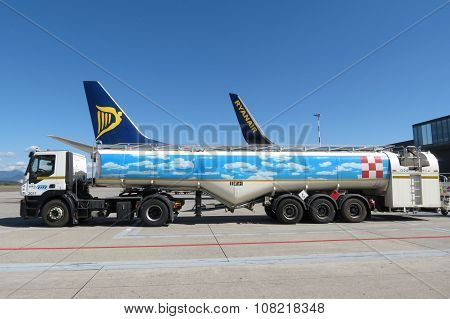 Ryanair Aircraft Boeing 737-800 And Tanker