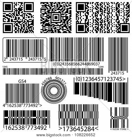 Collection Of Barcode And Qr Code