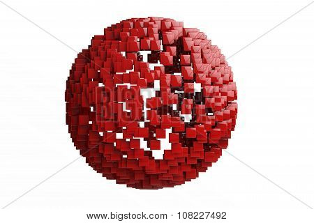 Abstract geometric cubes background . 3d render