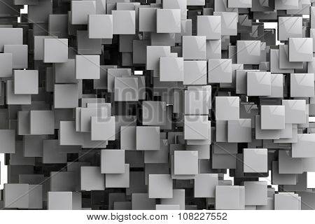 Abstract geometric cubes background . 3d render