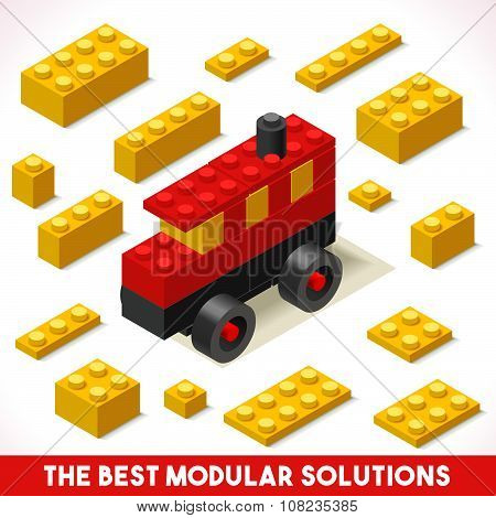 Toy Block Bus Games Isometric