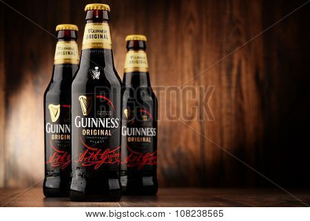 Three Bottles Of Guinness Beer