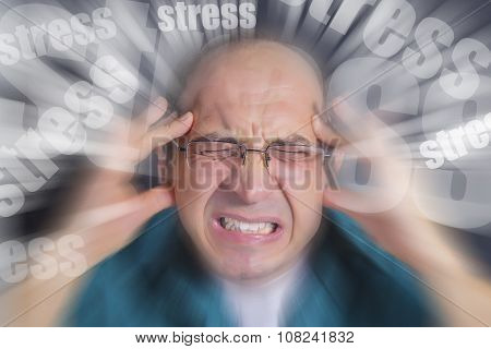 Adult Man Under Severe Stress
