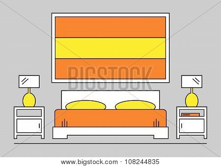 Bedroom. Bedroom interior.