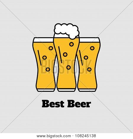 Beer glass. Beer glass icon.