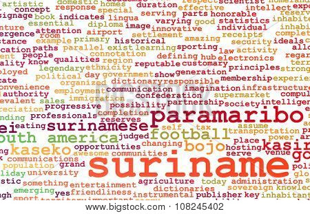 Suriname as a Country Abstract Art Concept