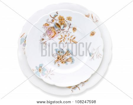 Antique Decorated Porcelain Plates