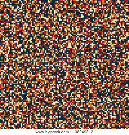 Seamless Digital Pixel Pattern In Muted Colors
