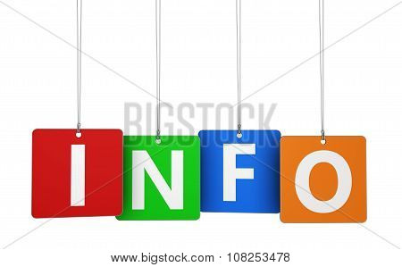 Info Sign Colorful Tags