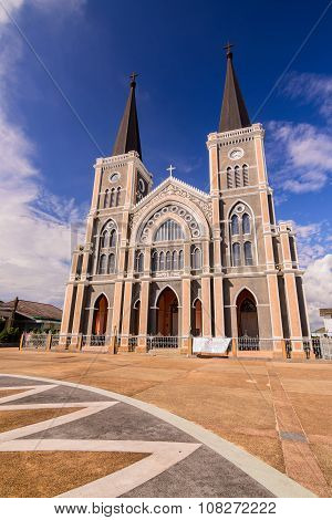 CHANTABURI THAILAND - 29 july 2015 : Old catholic church of Maephra Patisonti Niramon located in Cha