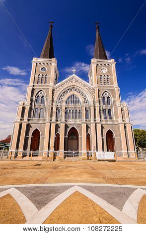 CHANTABURI THAILAND - 29 july 2015 : Old catholic church of Maephra Patisonti Niramon located in Cha