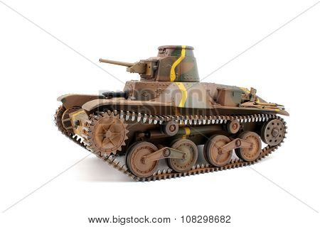 A Scale Model Of A Japanese Tank