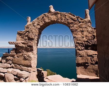 Isola di Amantani sul lago Titicaca, Perù Sud America