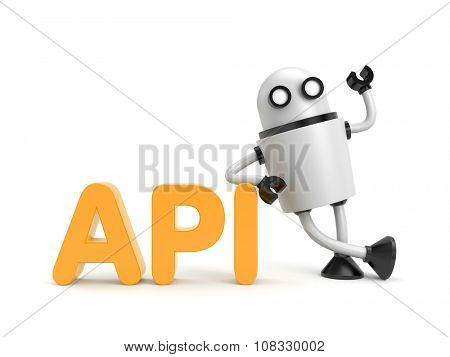 Robot with API word