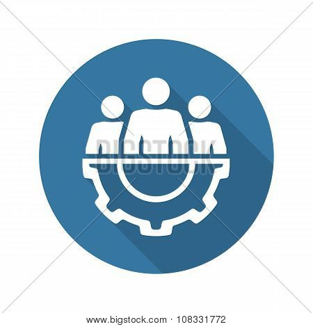Technical Support Icon. Flat Design.