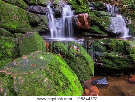 Waterfall In Forest