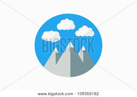 Mountains in flat design