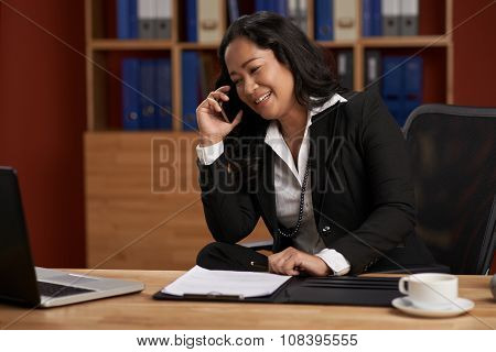 Talking on the phone