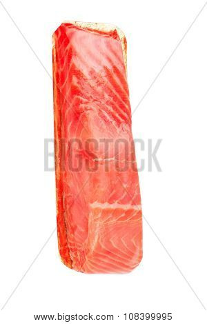 Piece Of Red Fish Fillet Isolated On White