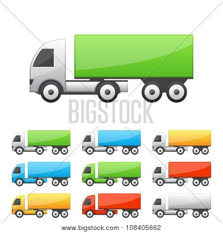 Set of truck icons