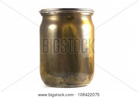 Jar on white background