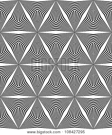 Seamless hexagonal triangle line pattern