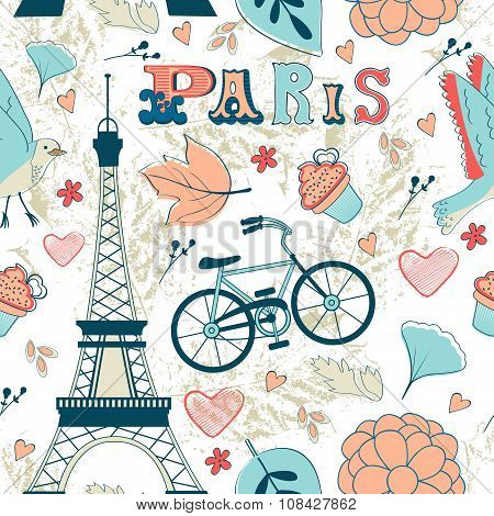 Paris seamless pattern