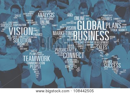 Global Business Cooperation Finanace Vision Plans Concept