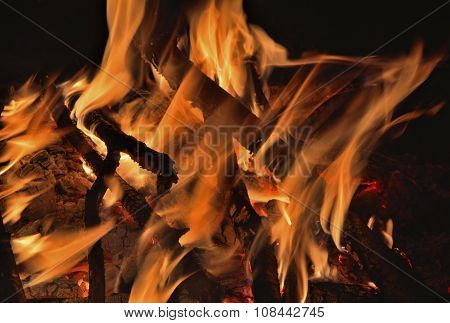 Aflame Wood