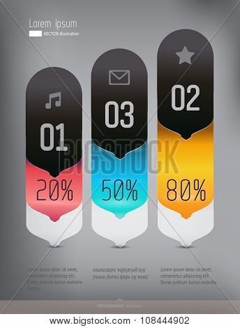 Modern, abstract infographics elements
