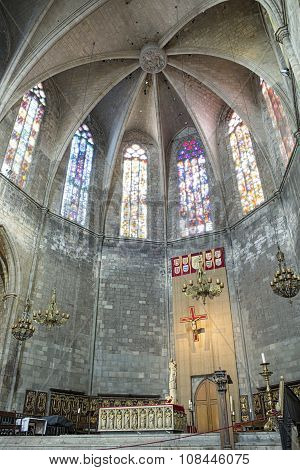 Basilica Of Santa Maria Del Pi. Barcelona, Spain.