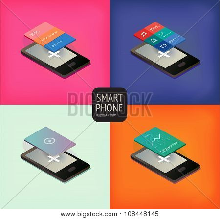 Smartphone infographics elements
