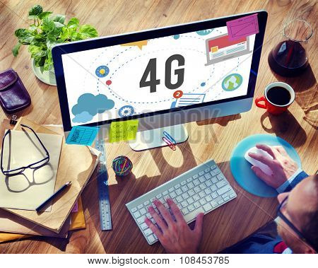 4G Telecommunication Connection Networking Mobility Concept