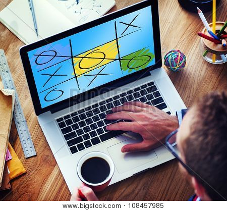 Leisure Game Tic Tac Toe Competition Challenge Winner Concept