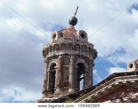 The bell tower was destroyed