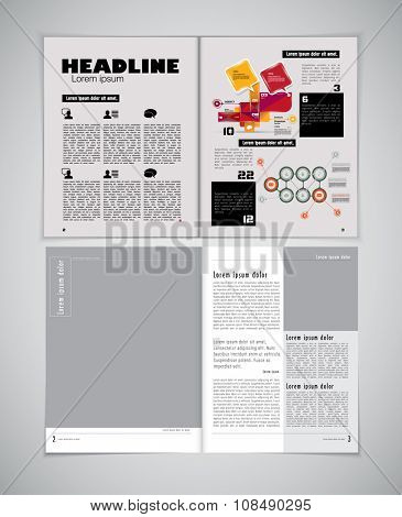 Newspaper template, vector
