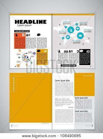 Newspaper template, vector